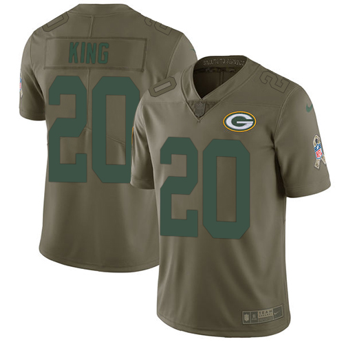 Nike Packers #20 Kevin King Olive Men's Stitched NFL Limited Salute To Service Jersey